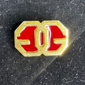 Givenchy Gold Logo Brooch
